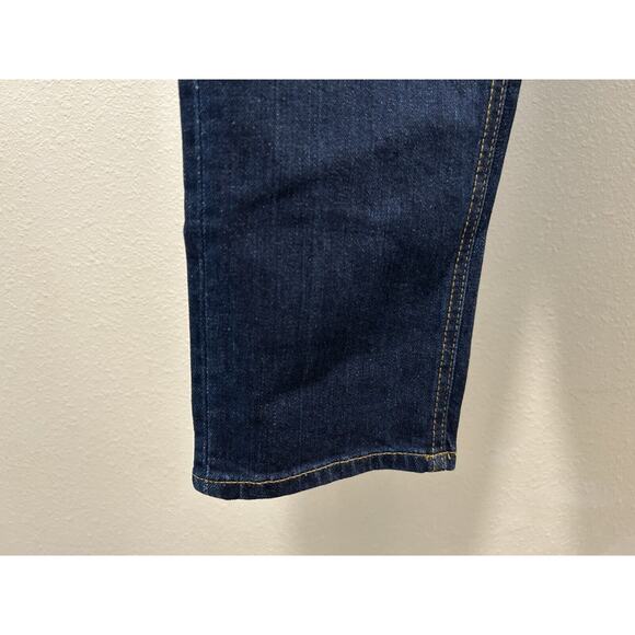 Frank And Oak Women's Cyndi High Rise Straight Jeans Dark Indigo Choose Your Sz - Picture 4 of 7